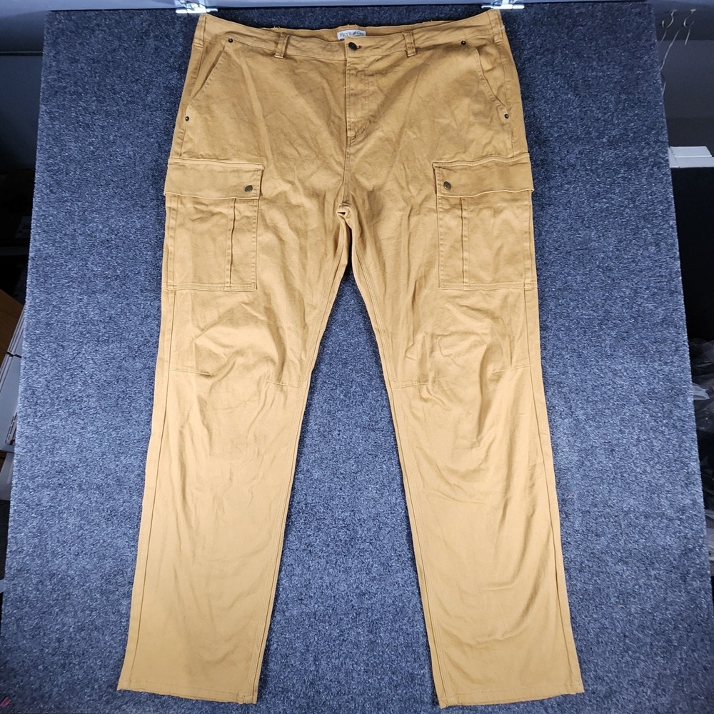 Frye and Co. Men's‎ Cargo Pants 44x34 Brown Side Pockets Stretch Workwear